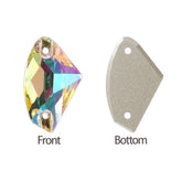 Luminous Green Galactic Shape High Quality Glass Sew-on Rhinestones WholesaleRhinestone